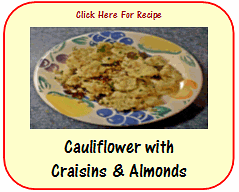 cauliflower with craisins & almonds recipe