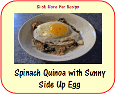 spinach quinoa with sunny side up egg recipe