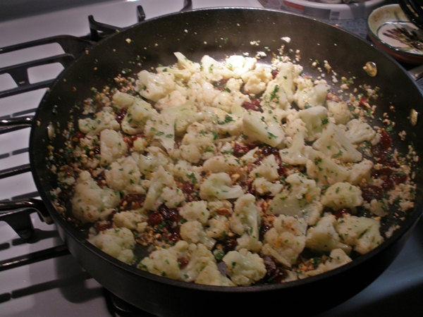 Cauliflower with Craisins and Almonds recipe