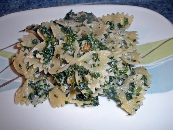 Bowtie Yogurt Florentine Pasta recipe