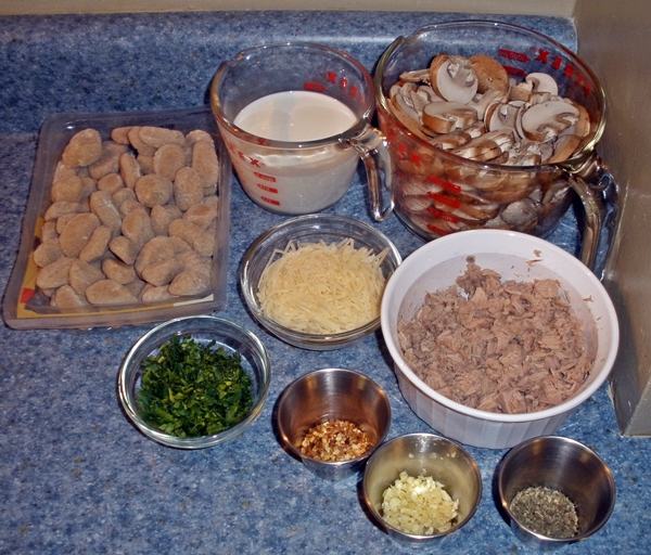 Gnocchi with Mushrooms and Tuna recipe