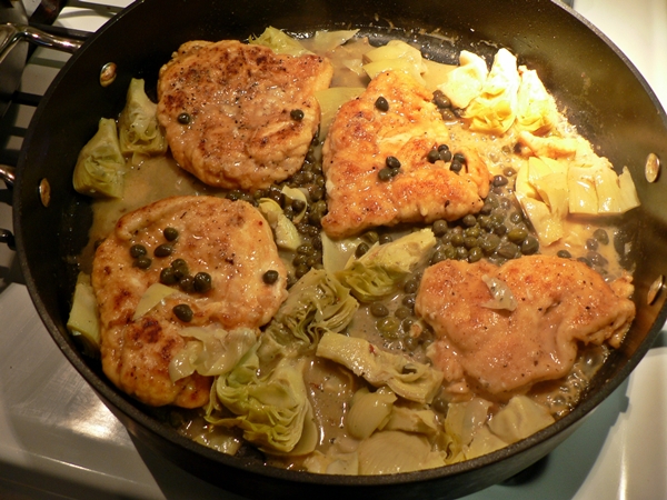 Chicken Piccata with Artichokes recipe