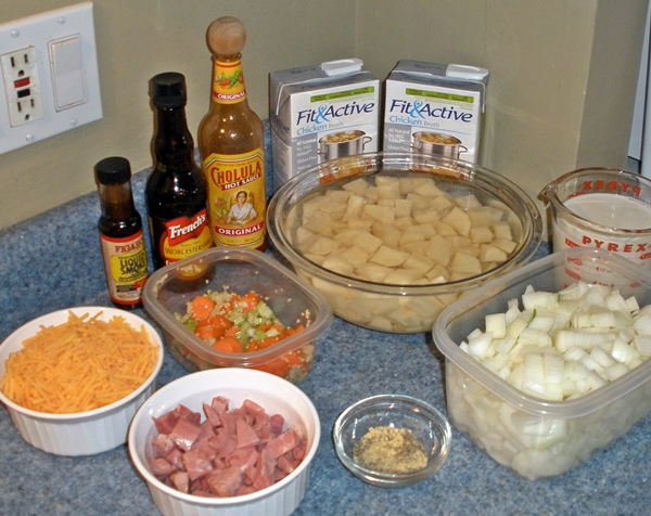 Smokey Potato, Onion, & Ham Cheese Soup recipe