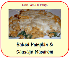 baked pumkin & sausage macaroni recipe