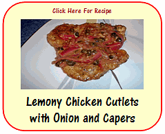 lemony chicken cutlets with onion and capers recipe