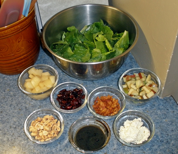 Fall Time Fruit and Lettus Chopped Salad recipe