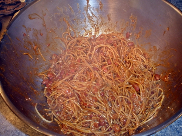 Turkey Chili Spaghetti recipe