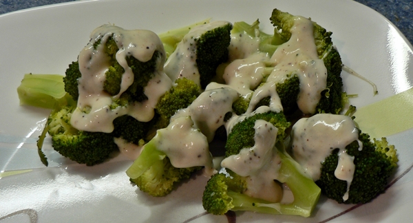 Broccoli with Creamy Parmesan Sauce recipe
