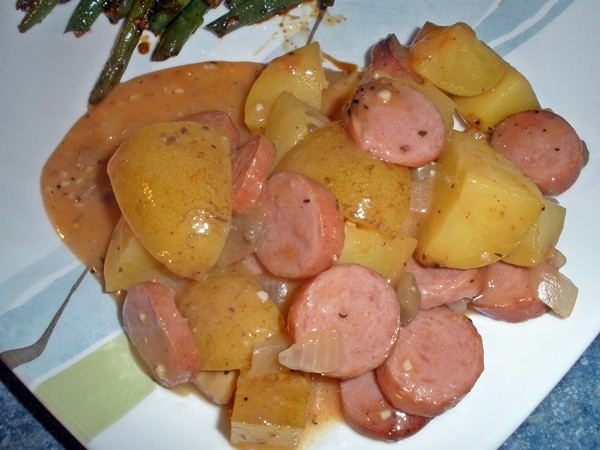 Turkey Smoked Sausage & Yukon Gold Potato Bake recipe